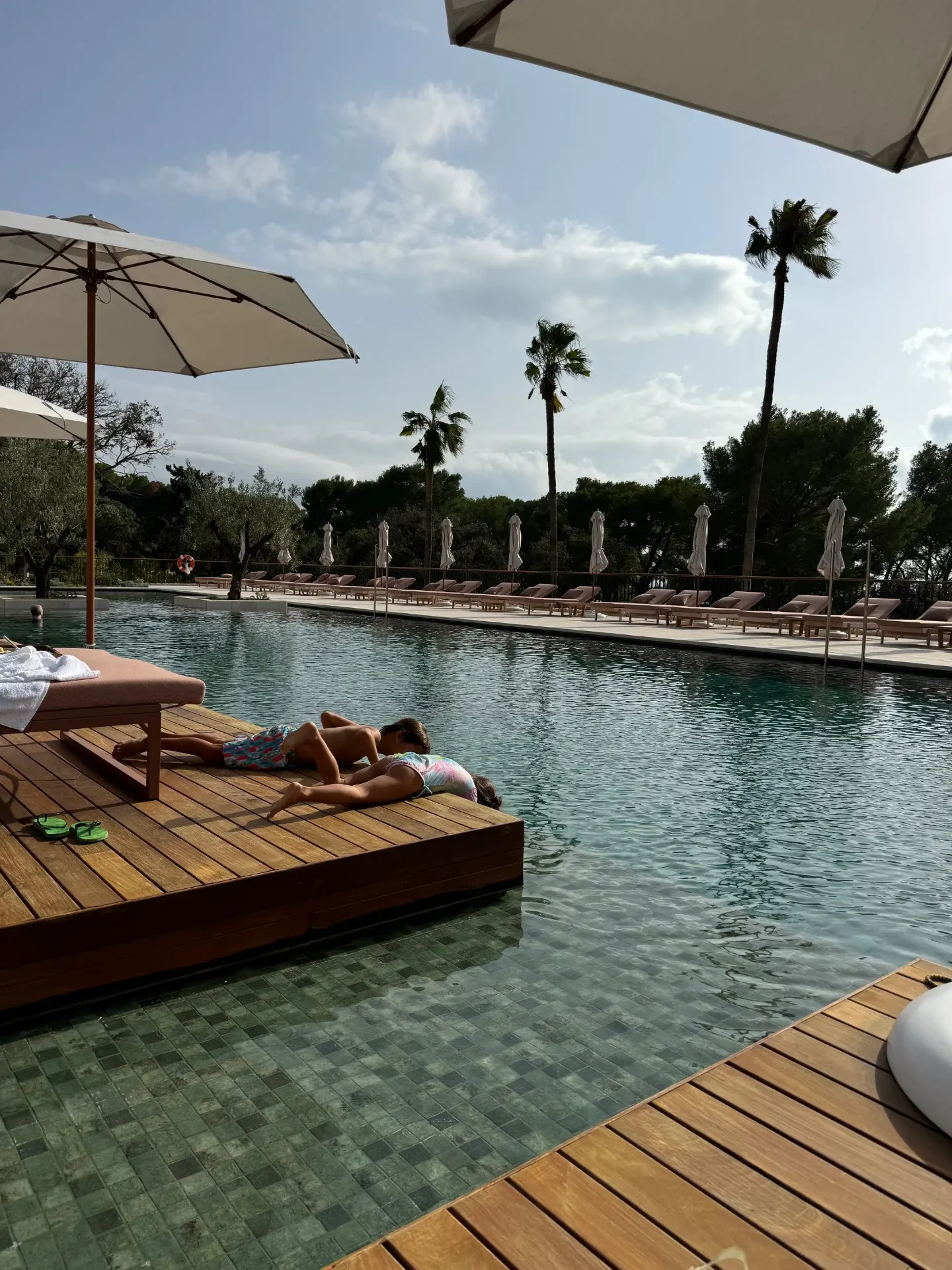Reviewing a luxury resort pool in Mallorca